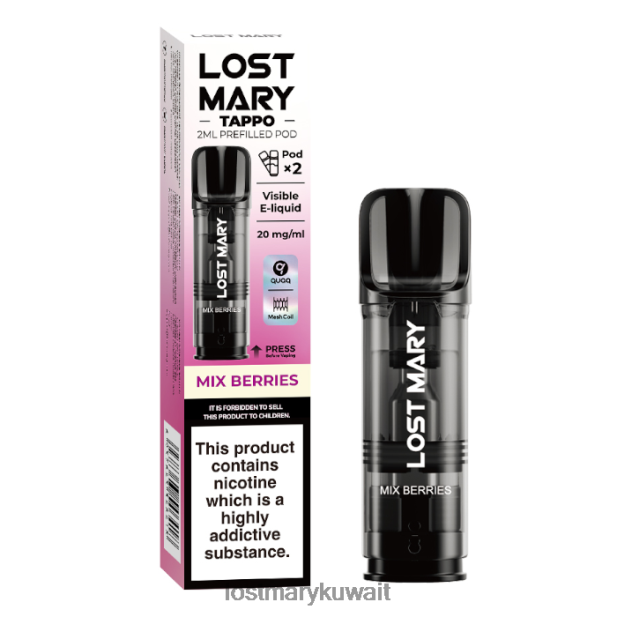 كبسولات لوست ماري تابو المعبأة مسبقاً - 20 ملجم - 2 قطعة - Lost Mary Vape Flavors مزيج التوت 6N448P183