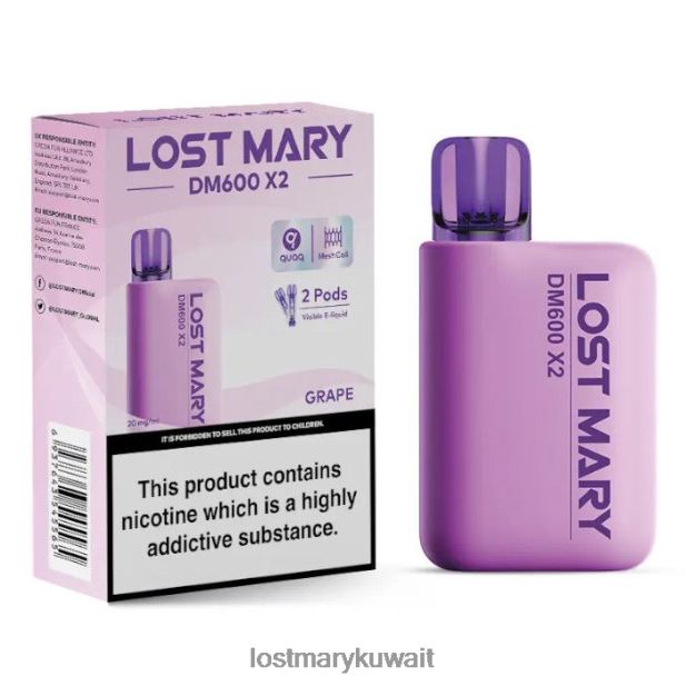 لوست ماري DM600 X2 vape القابل للتصرف - Lost Mary Kuwait عنب 6N448P192