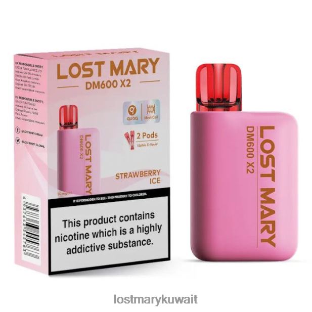 لوست ماري DM600 X2 vape القابل للتصرف - Lost Mary Kuwait جليد الفراولة 6N448P205