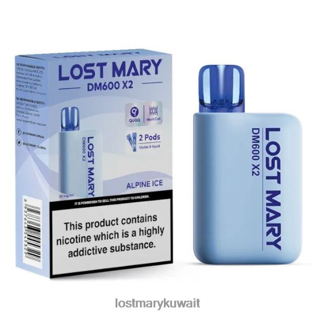 لوست ماري DM600 X2 vape القابل للتصرف - Lost Mary Vape Kuwait جليد جبال الألب 6N448P186